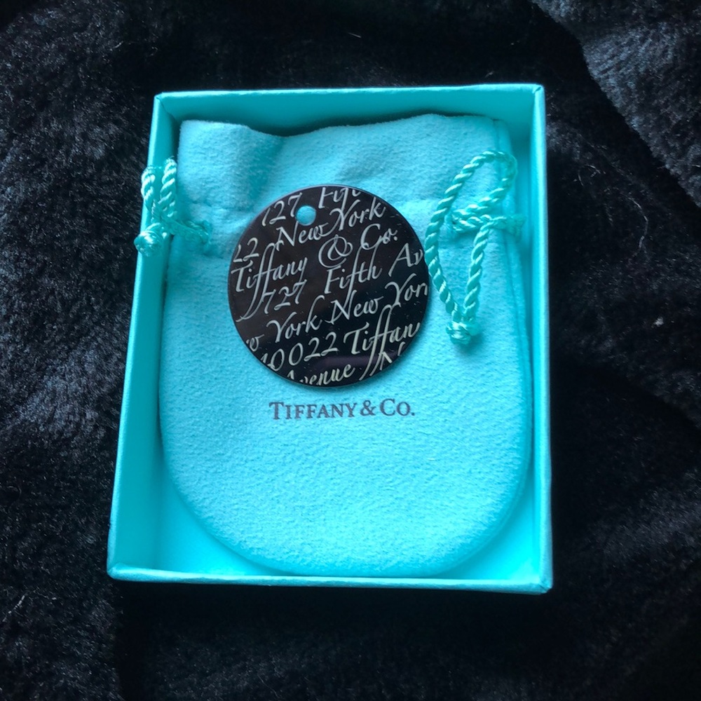 Authentic Tiffany & Co black titanium pendant
